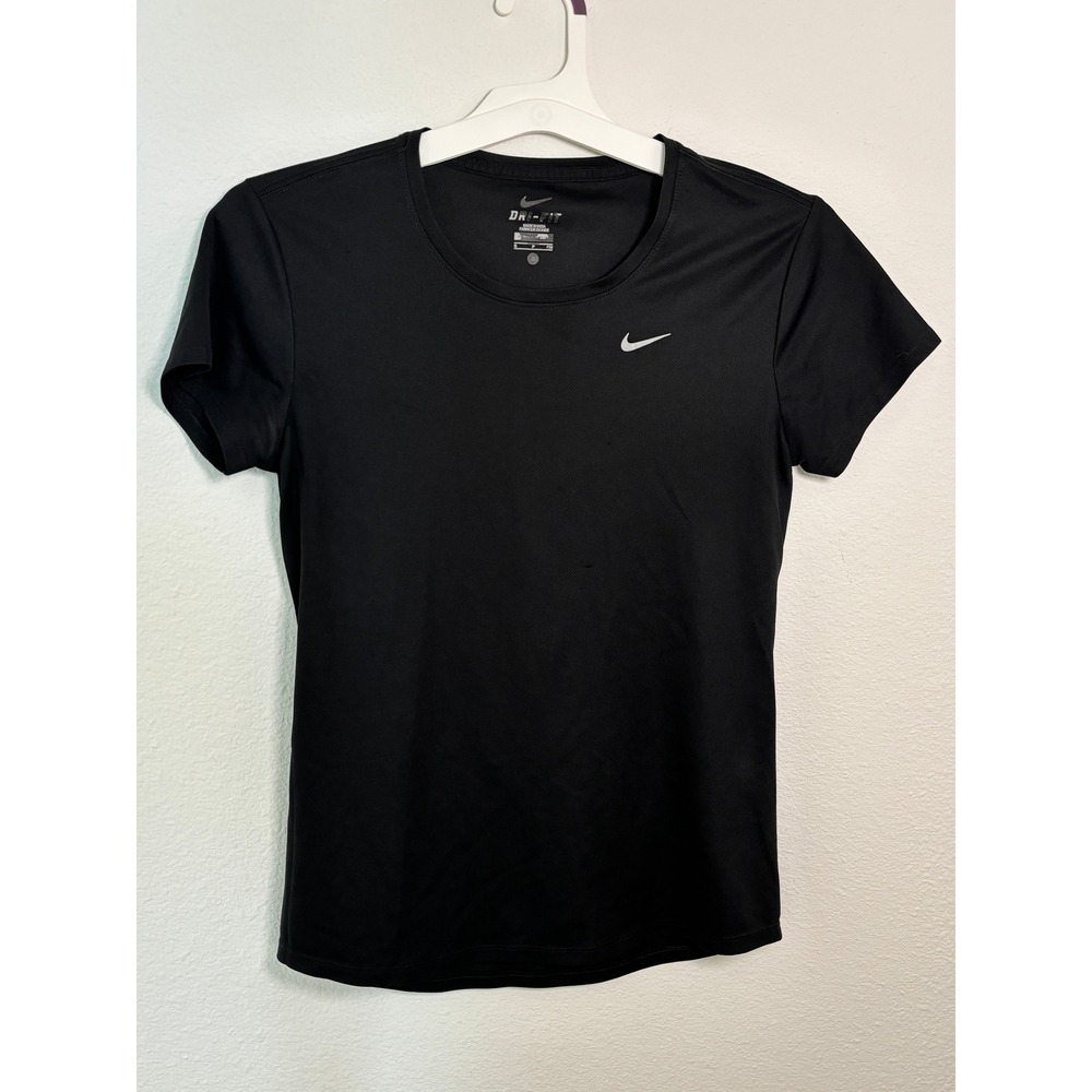 Nike Dri-FIT Womens Small Black Short Sleeve Running Training Athletic T-Shirt